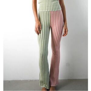 Yllw Chelsie Stripe Knit Pants Medium